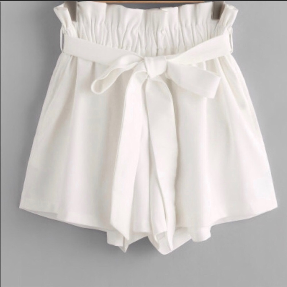 New white dressy shorts
